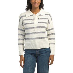 GREIGE Lace Up Sweater